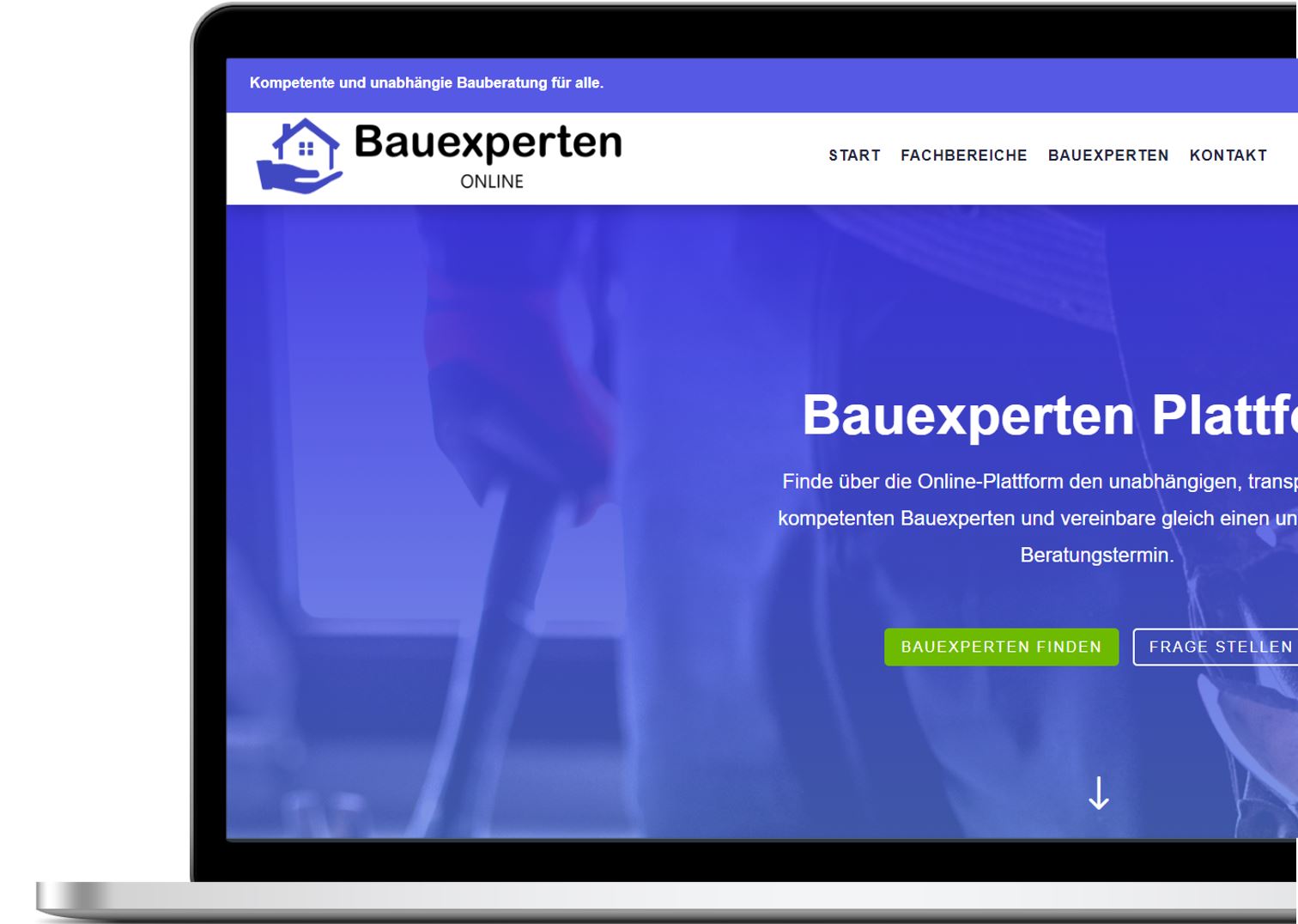 Bauexperte Bildschirm